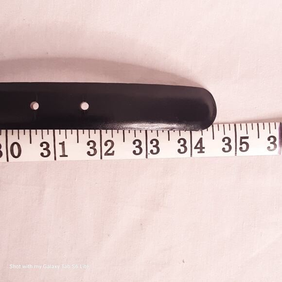 Vintage Taiwan Belt Small Medium Waist Navy Blue Half Circle Fashion Buckle - Picture 10 of 12